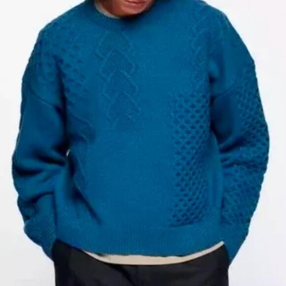 KOTN Kilimanjaro Cable Knit Extra Fine Lambswool Portugal Sweater - Picture 1 of 14